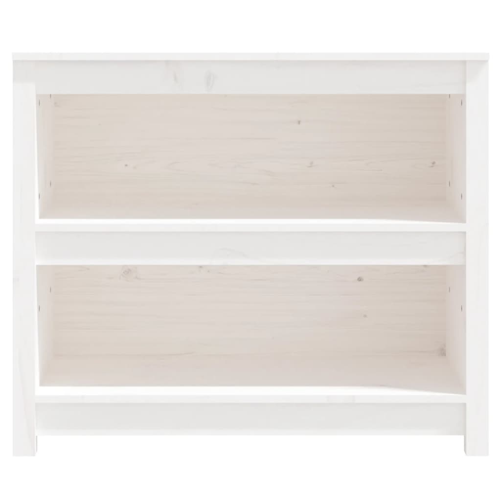 vidaXL Spintelė knygoms, balta, 80x35x68cm, pušies medienos masyvas