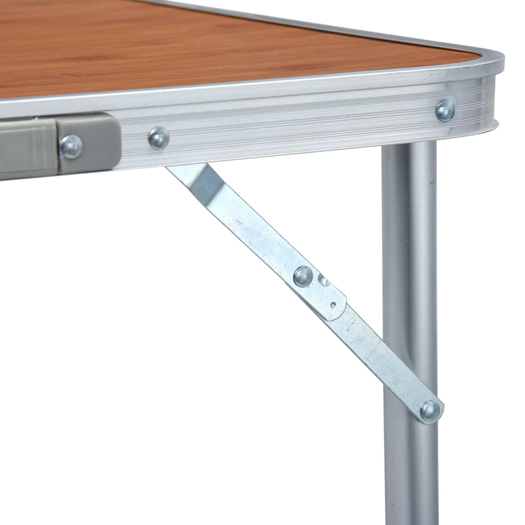 vidaXL Sulankstomas stovyklavimo stalas, 240x60cm, aliuminis