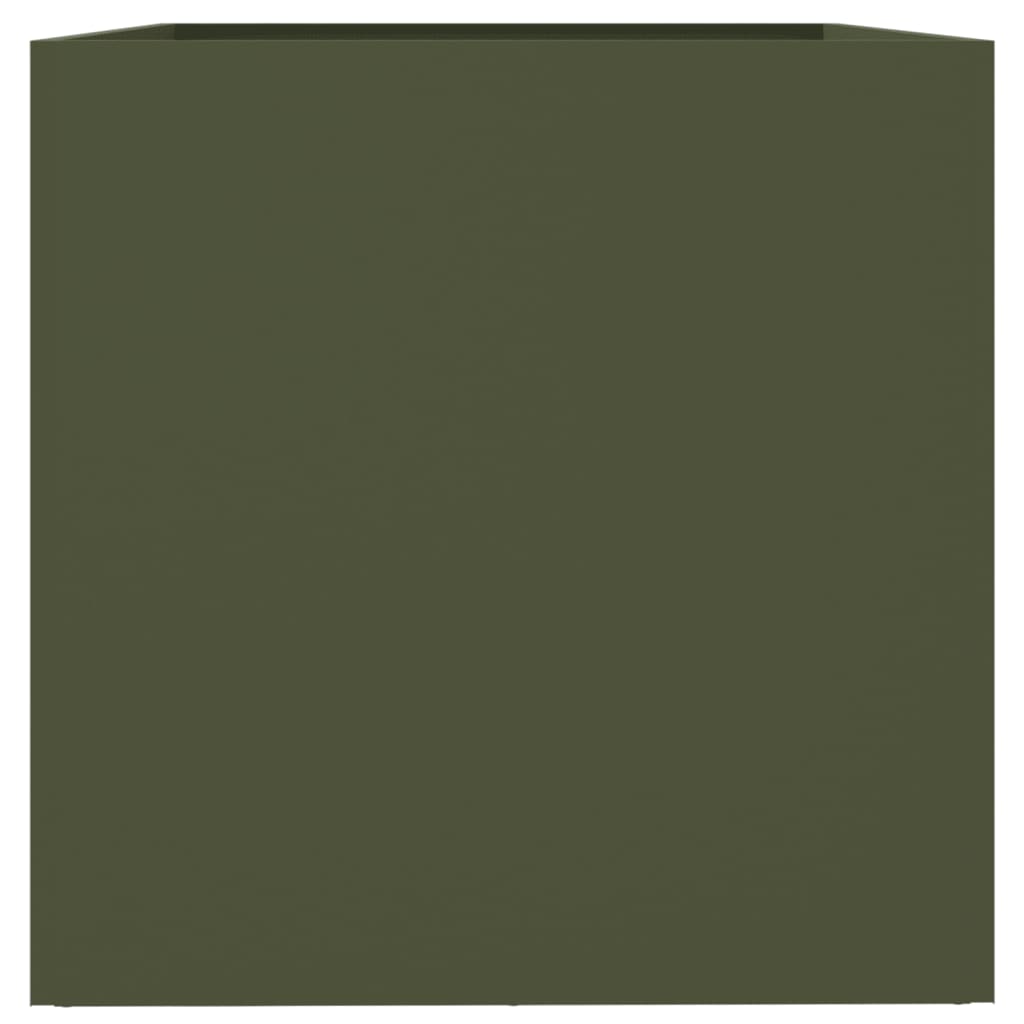 vidaXL Lovelis, alyvuogių žalias, 62x47x46cm, šaltai valcuotas plienas