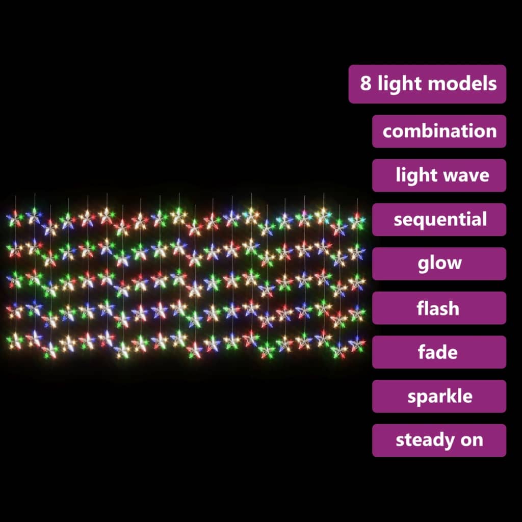 vidaXL LED žvaigždžių užuolaida, 500 spalvotų LED lempučių