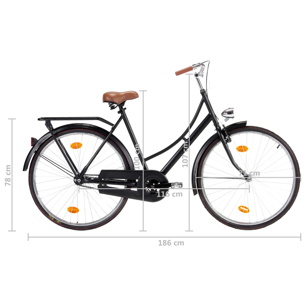 vidaXL Olandiškas dviratis, moteriškas, 28"