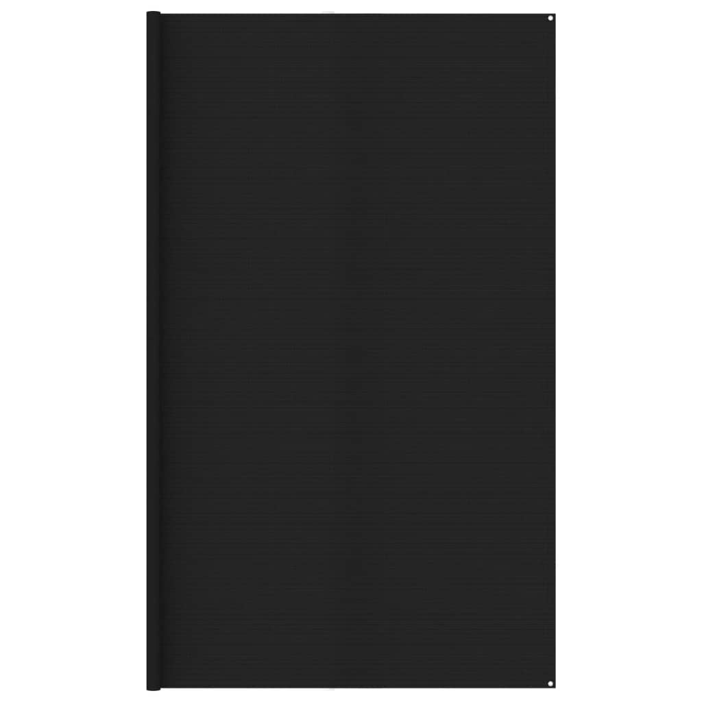 vidaXL Palapinės kilimėlis, juodos spalvos, 400x400cm, HDPE
