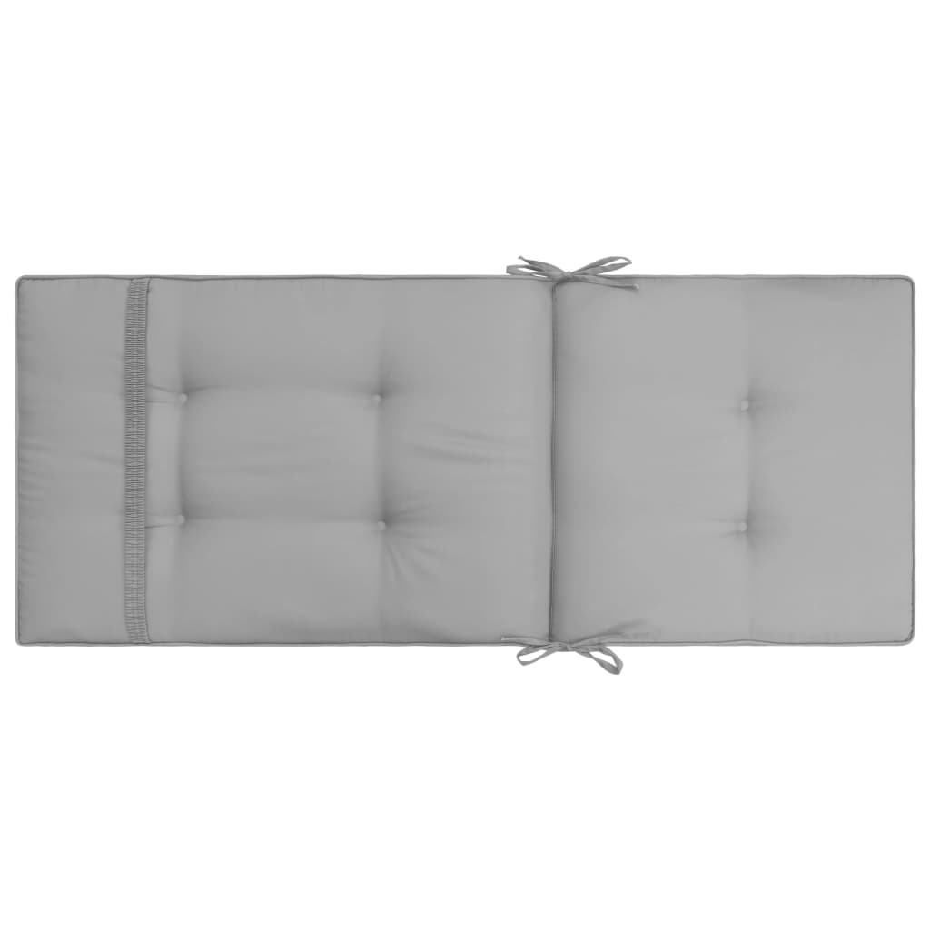 vidaXL Sodo kėdės pagalvėlės, 2vnt., pilkos spalvos, 120x50x5cm
