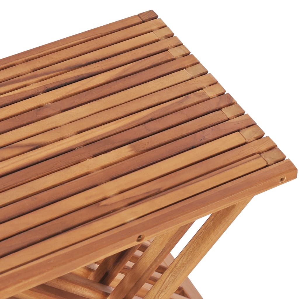 vidaXL Sulankstoma taburetė, 40x32x45cm, tikmedžio medienos masyvas