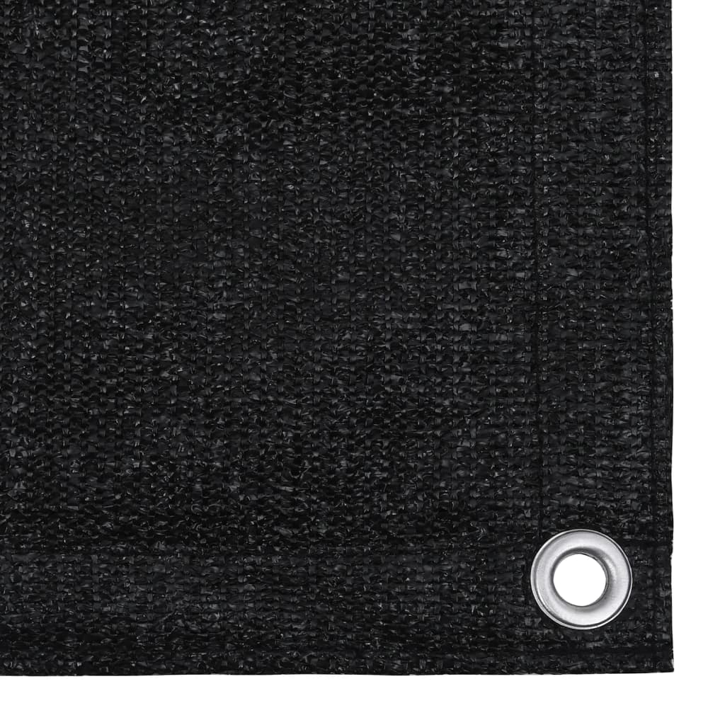 vidaXL Palapinės kilimėlis, juodos spalvos, 250x400cm