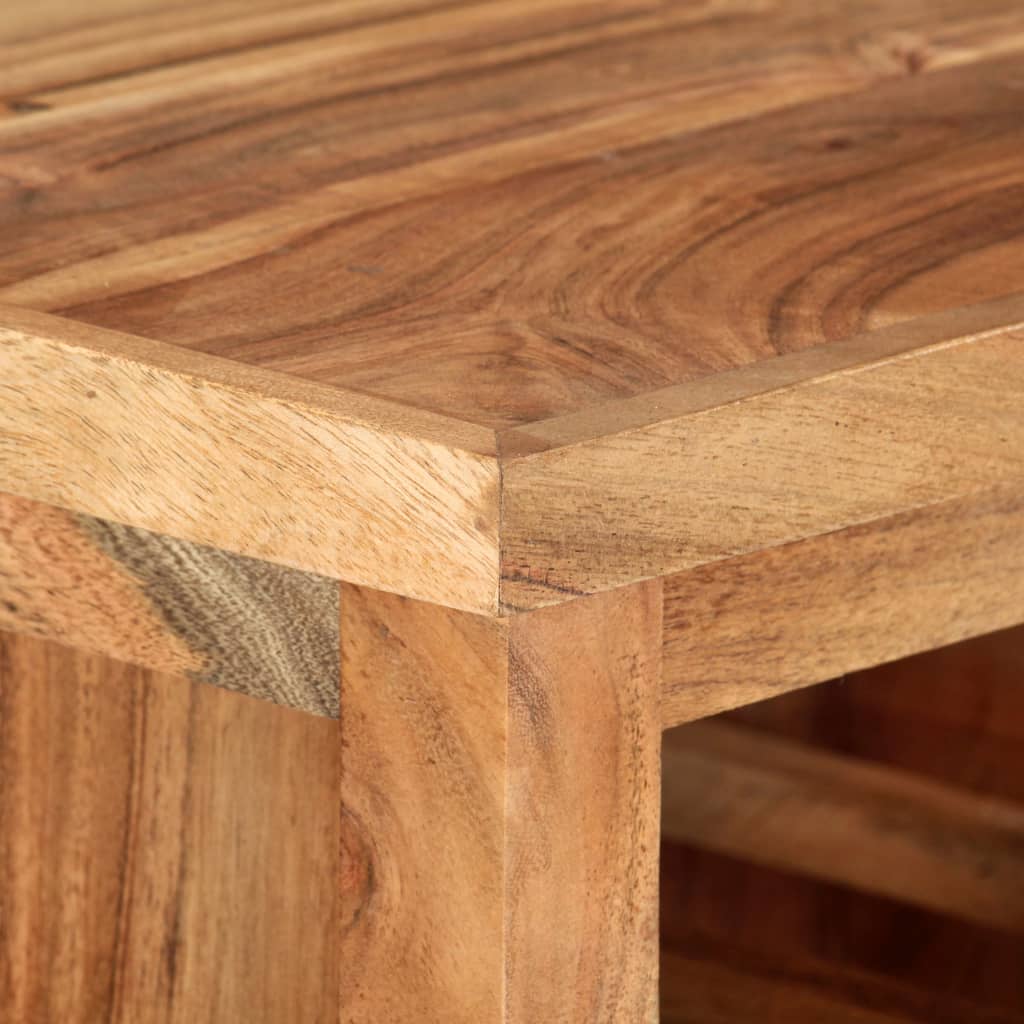 vidaXL Virtuvės vežimėlis, 80x45x91 cm, akacijos medienos masyvas