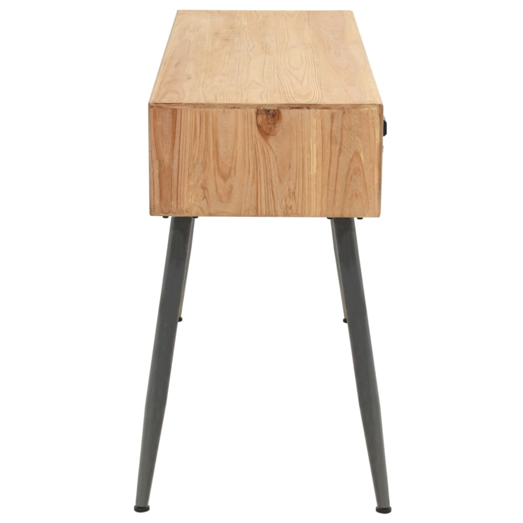 vidaXL Konsolinis staliukas, 115x41x75,5cm, eglės medienos masyvas