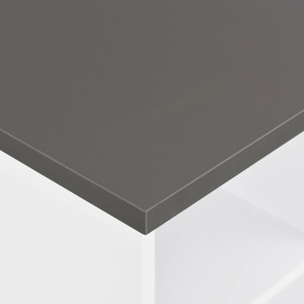 vidaXL Baro stalas, baltas ir antracito, 60x60x110cm
