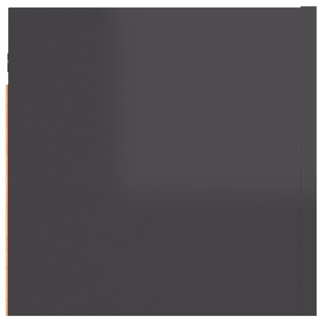 vidaXL Naktinės spintelės, 2vnt., pilkos, 30,5x30x30cm, MDP, blizgios
