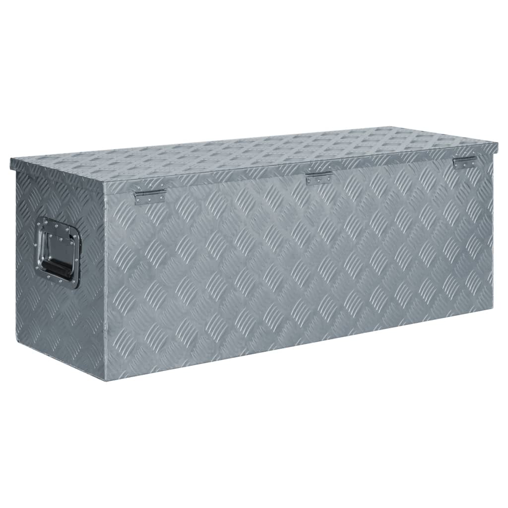 vidaXL Aliuminio dėžė, 110,5x38,5x40cm, sidabrinė