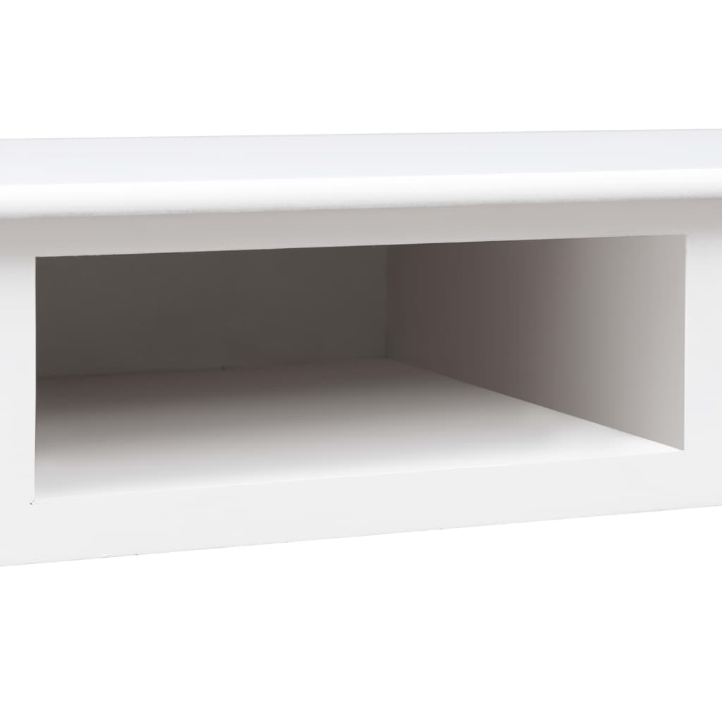 vidaXL Rašomasis stalas, baltos spalvos, 110x45x76 cm, mediena