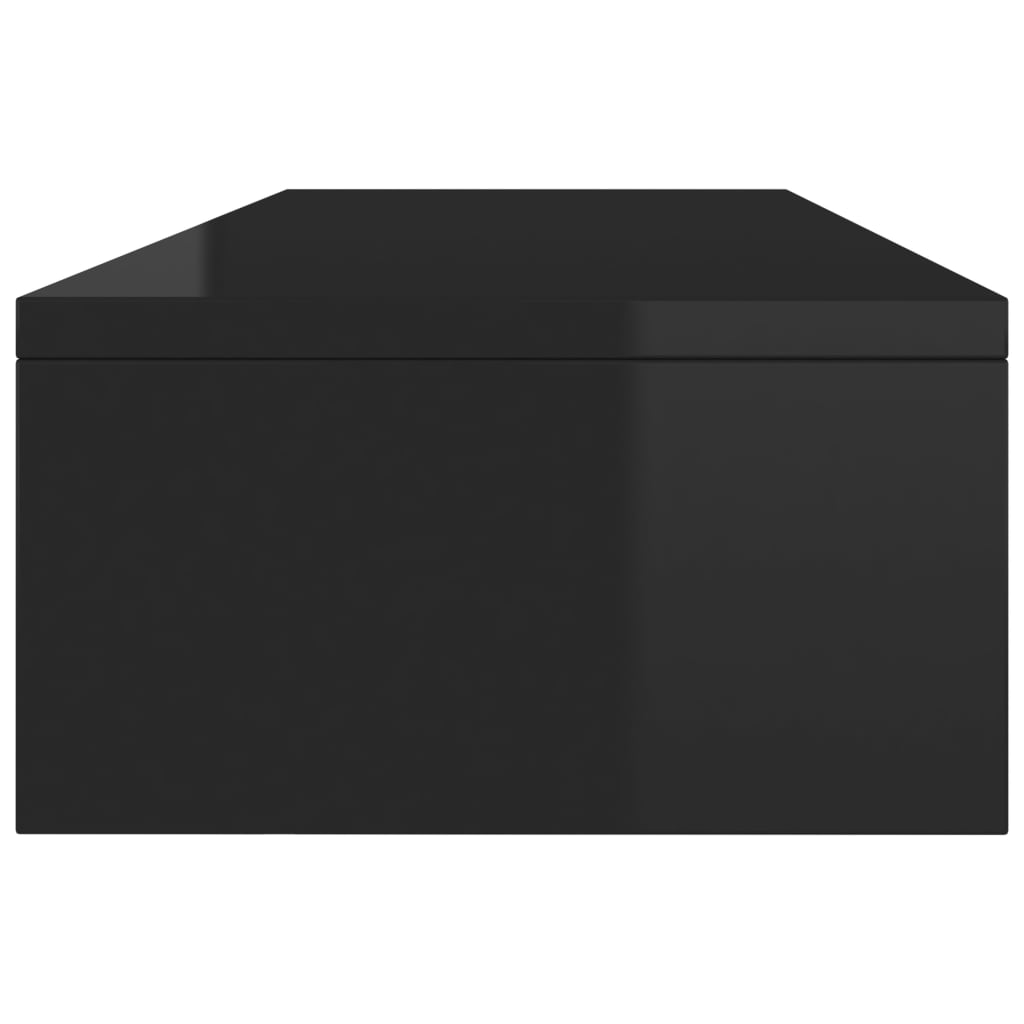 vidaXL Monitoriaus stovas, juodos spalvos, 100x24x13cm, MDP, blizgus