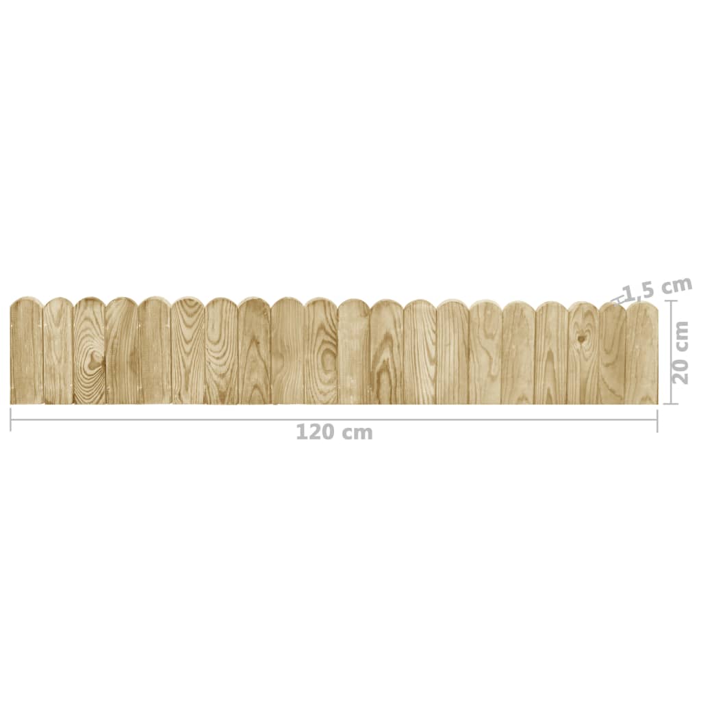 vidaXL Pertvaros ritiniai, 2vnt., 120cm, impregnuota pušies mediena