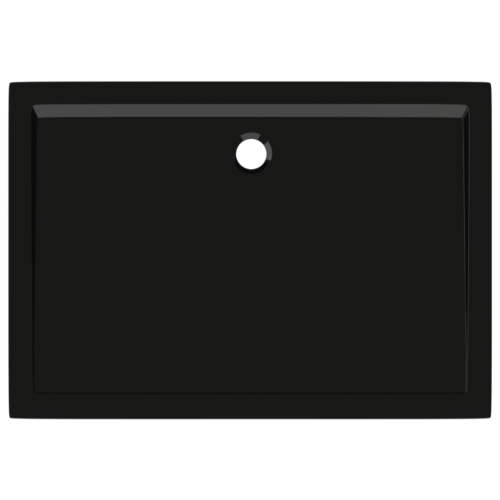 vidaXL Dušo padėklas, juodos spalvos, 70x100cm, ABS, stačiakampis
