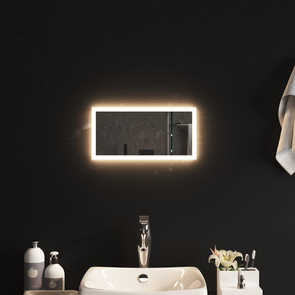 vidaXL Vonios kambario LED veidrodis, 40x20cm