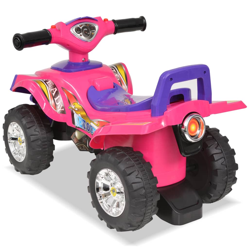 vidaXL Vaikiškas džipas su garsu ir šviesomis, rožinis ir violetinis