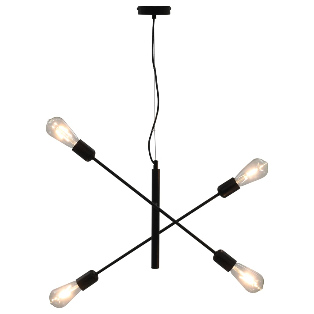 vidaXL Lubinis šviestuvas, juodos spalvos, E27