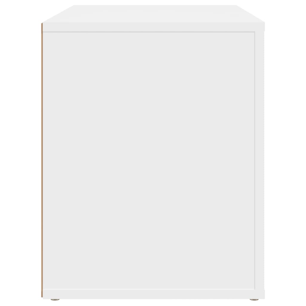 vidaXL Naktinė spintelė, baltos spalvos, 60x36x45cm, apdirbta mediena
