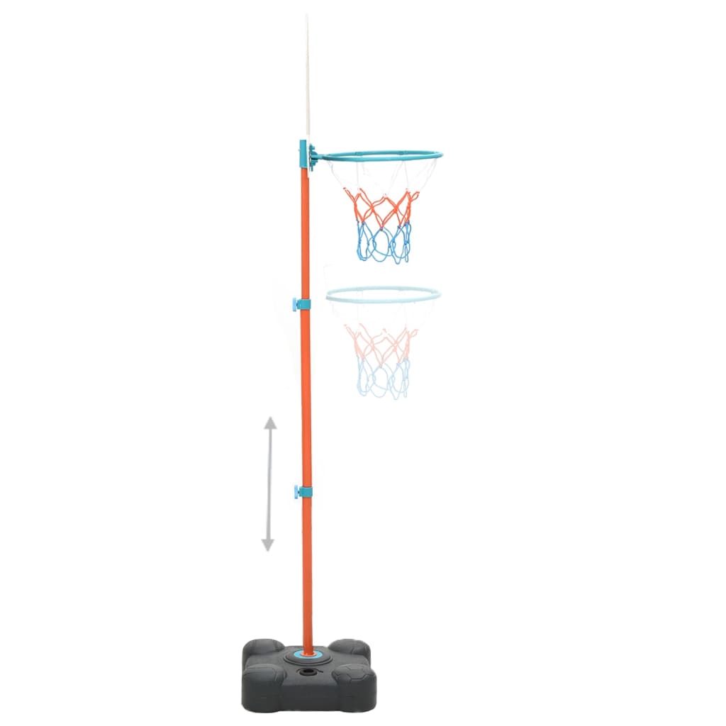 vidaXL Nešiojamas krepšinio rinkinys, 109–141cm, reguliuojamas