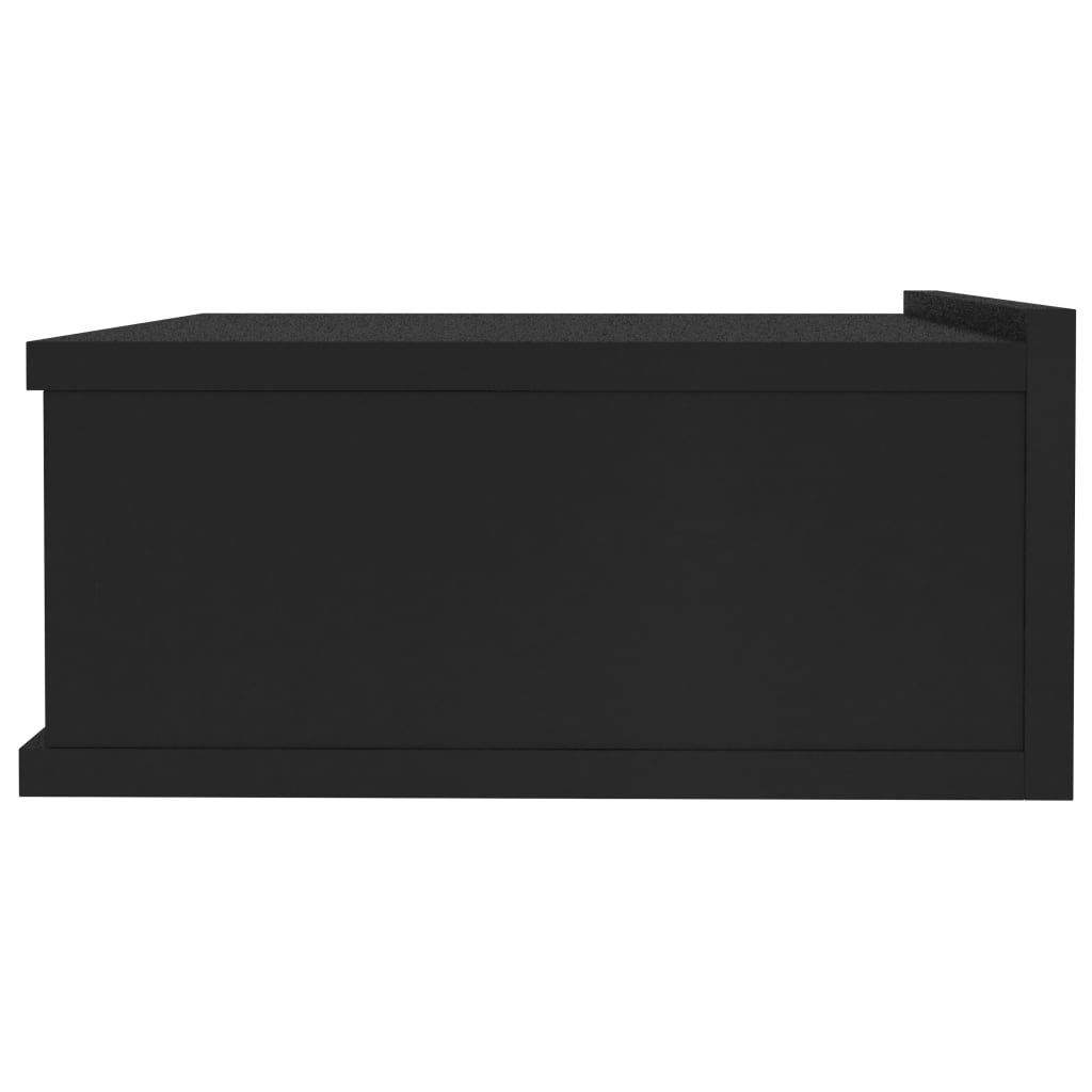 vidaXL Pakabinamas naktinis staliukas, juodos sp., 40x30x15cm, MDP