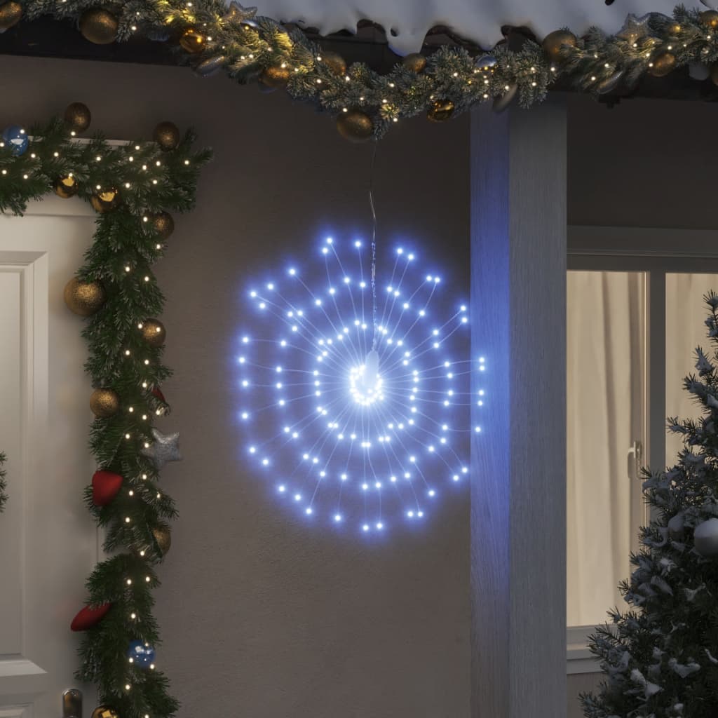 vidaXL Kalėdinis šviestuvas fejerverkas, 140 šaltų baltų LED, 17cm