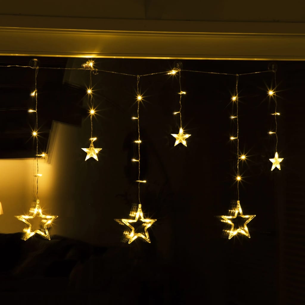HI Lempučių žvaigždžių užuolaida Fairy su 63 LED lemputėmis