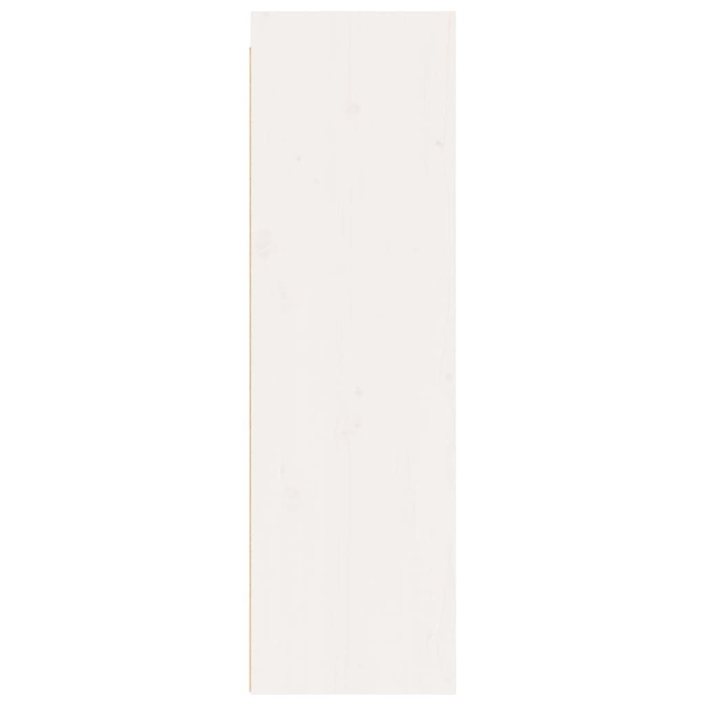 vidaXL Sieninės spintelės, 2vnt., baltos, 30x30x100cm, pušies masyvas