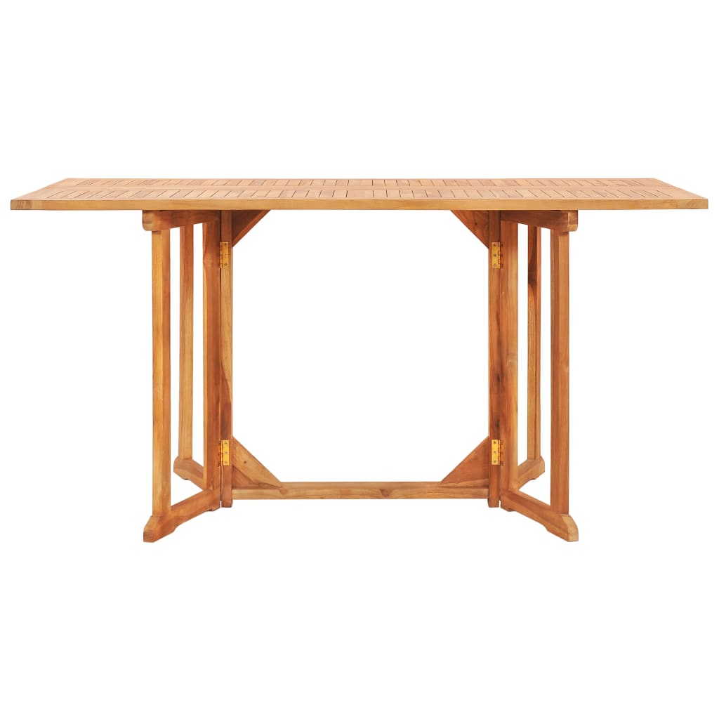vidaXL Sulankstomas sodo stalas, 150x90x75cm, tikmedžio masyvas