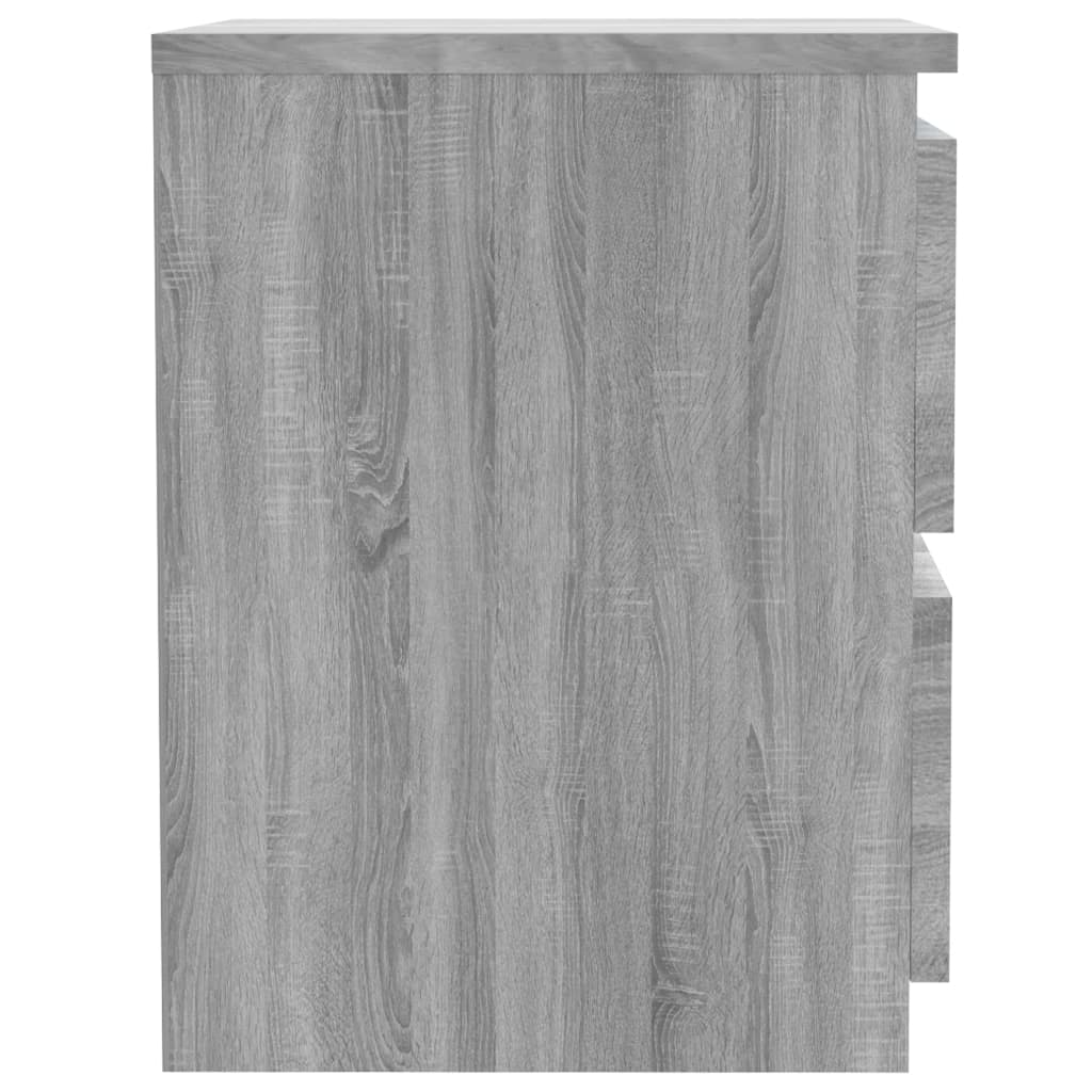 vidaXL Naktinė spintelė, pilka ąžuolo, 30x30x40cm, apdirbta mediena