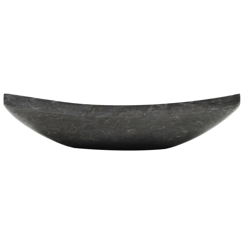 vidaXL Kriauklė, juodos spalvos, 50x35x12cm, marmuras