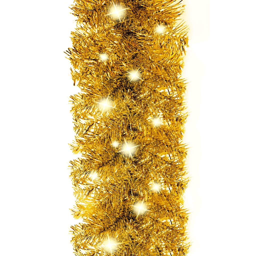 vidaXL Kalėdinė girlianda su LED lemputėmis, auksinės spalvos, 10m