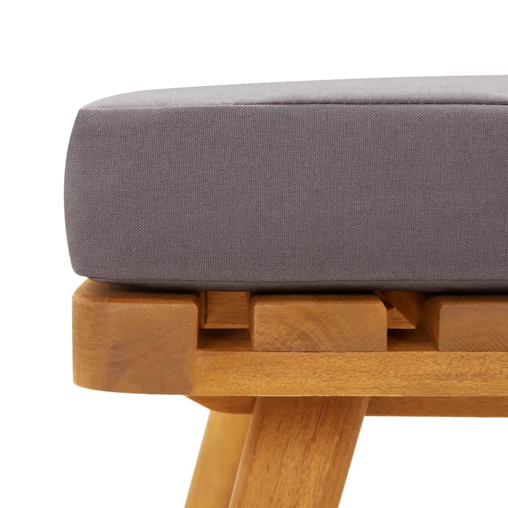vidaXL Sodo pakoja su pagalvėle, 60x60x29cm, akacijos medienos masyvas