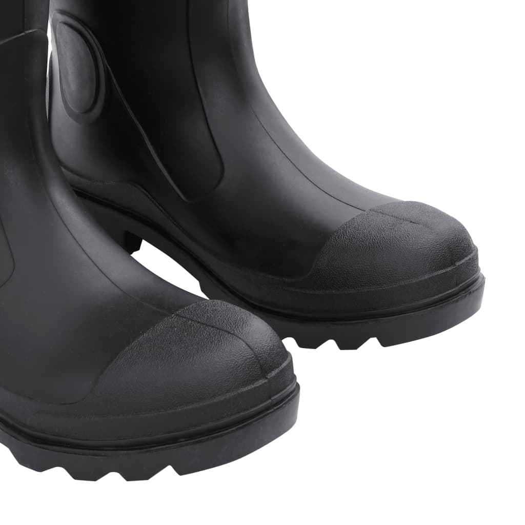 vidaXL Guminiai batai su išimamomis kojinėmis, juodi, PVC, 42 dydžio