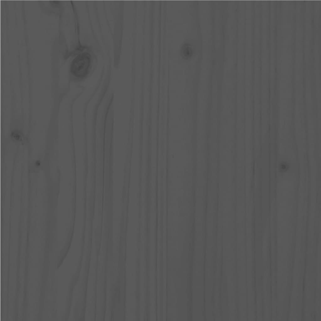 vidaXL Lovos rėmas, pilkas, 135x190cm, medienos masyvas, dvivietis