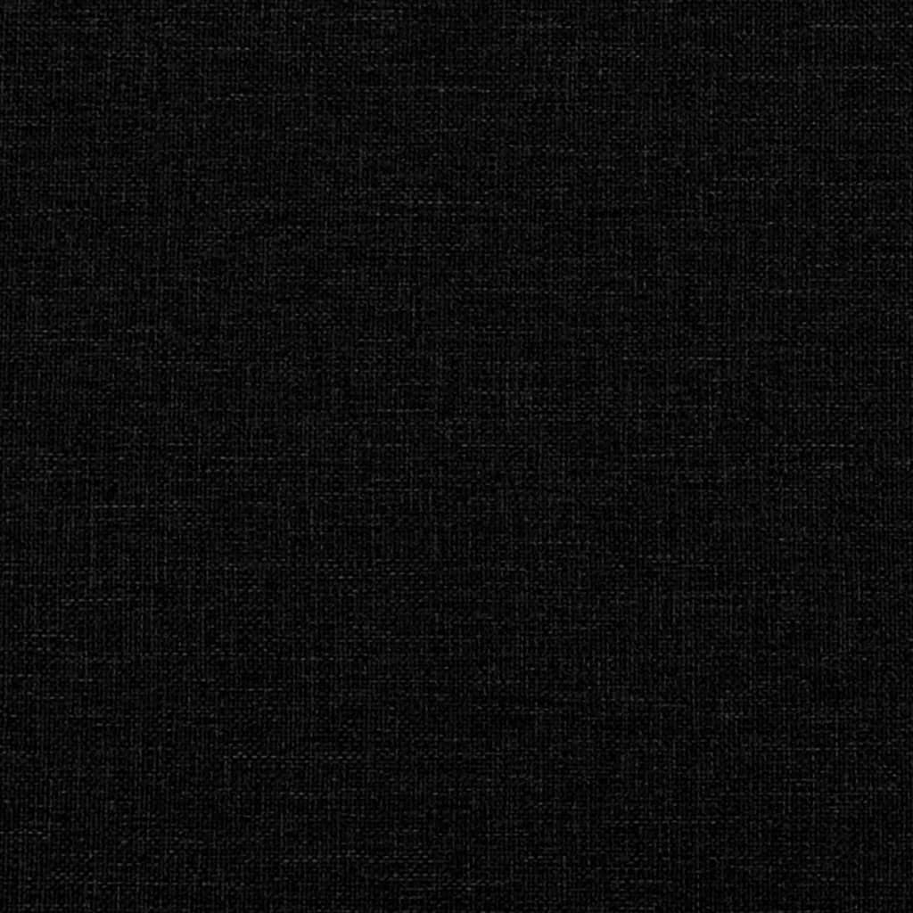 vidaXL Lovos rėmas su galvūgaliu, juodos spalvos, 200x200 cm, audinys