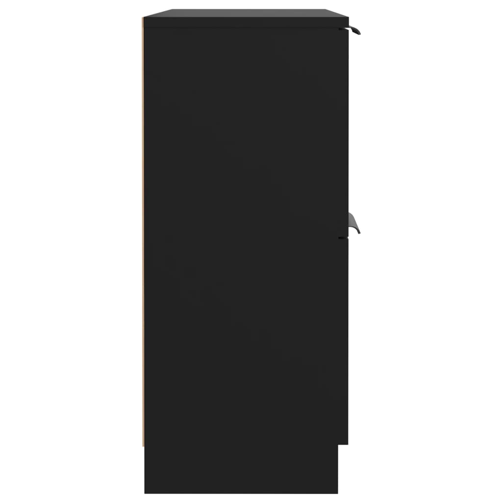 vidaXL Šoninė spintelė, juodos spalvos, 60x30x70cm, apdirbta mediena
