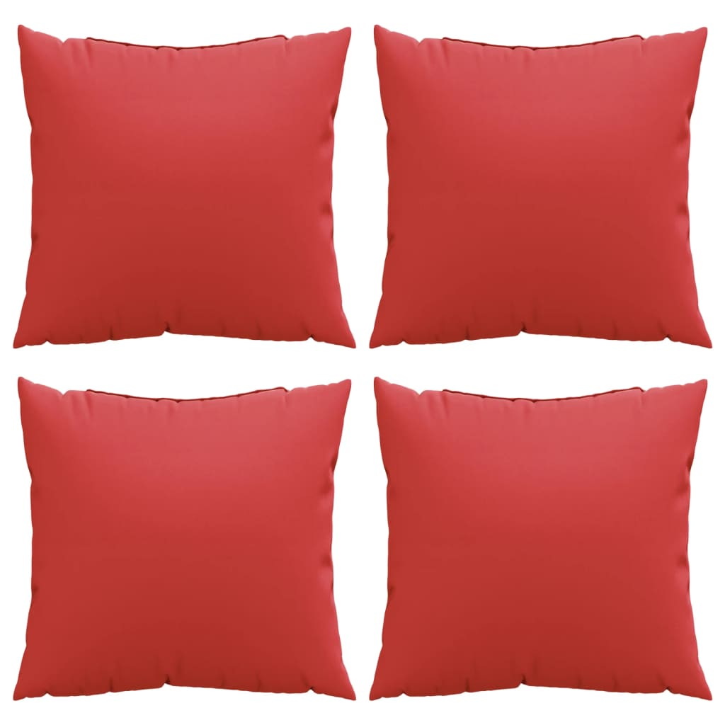 vidaXL Pagalvėlės, 4vnt., raudonos spalvos, 60x60cm, audinys