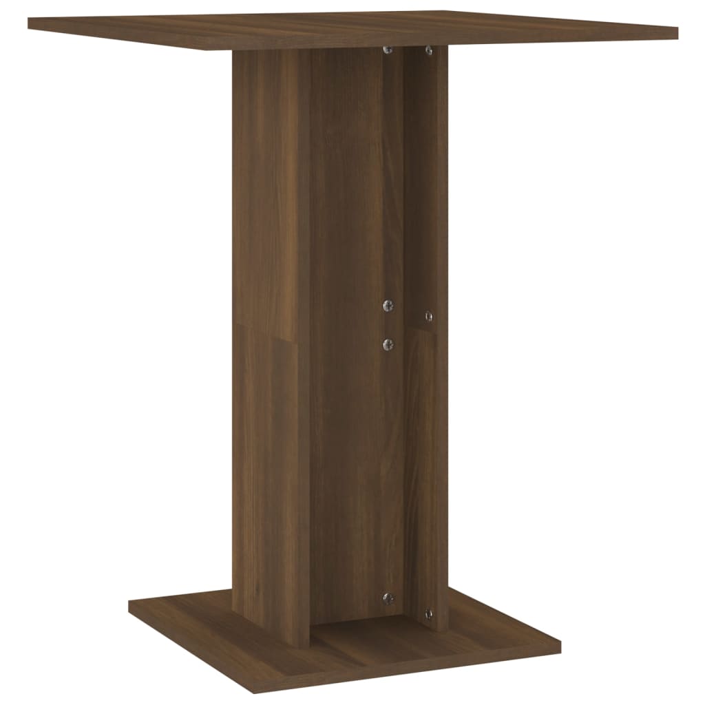 vidaXL Bistro stalas, rudas ąžuolo, 60x60x75cm, apdirbta mediena