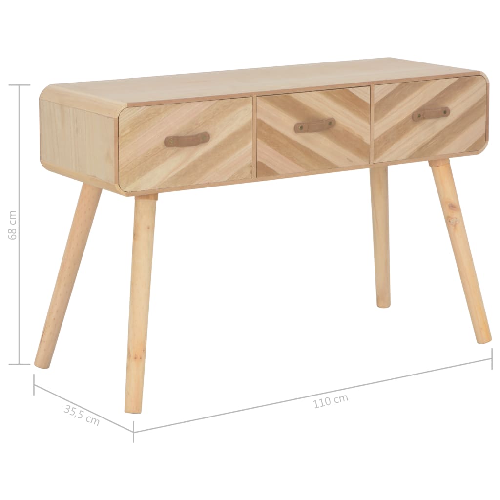 vidaXL Konsolinis staliukas, 100x35x68 cm, medienos masyvas
