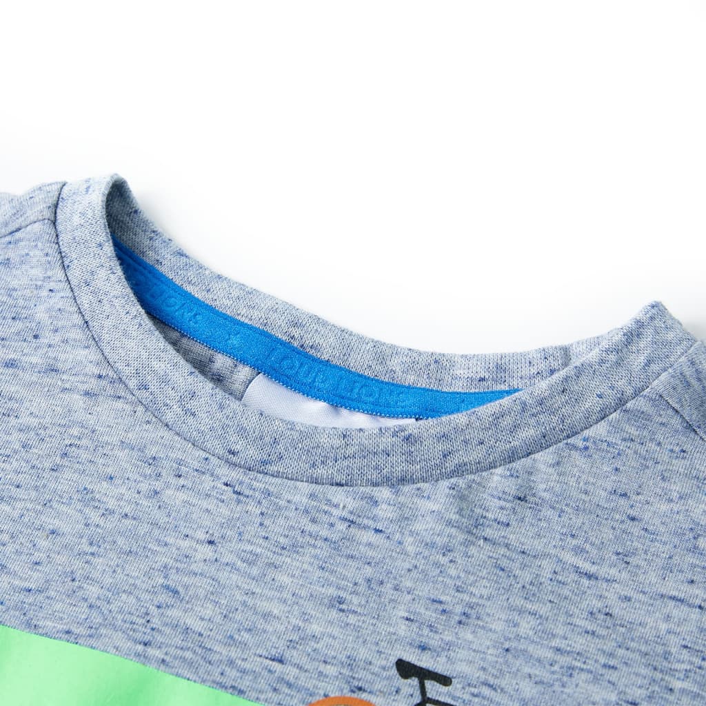 Vaikiški marškinėliai trumpomis rankovėmis, mėlynos mišinys, 92 dydžio