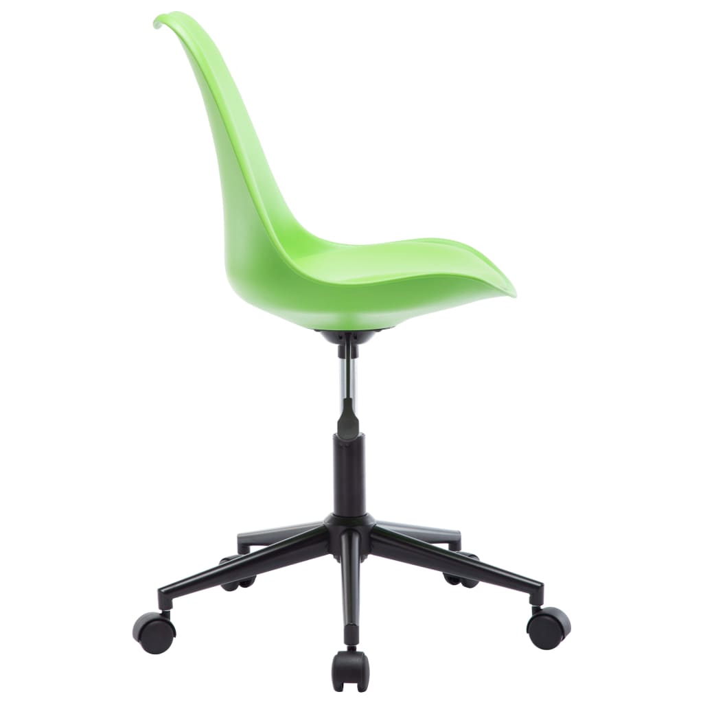vidaXL Pasukamos valgomojo kėdės, 2vnt., žalios spalvos, dirbtinė oda