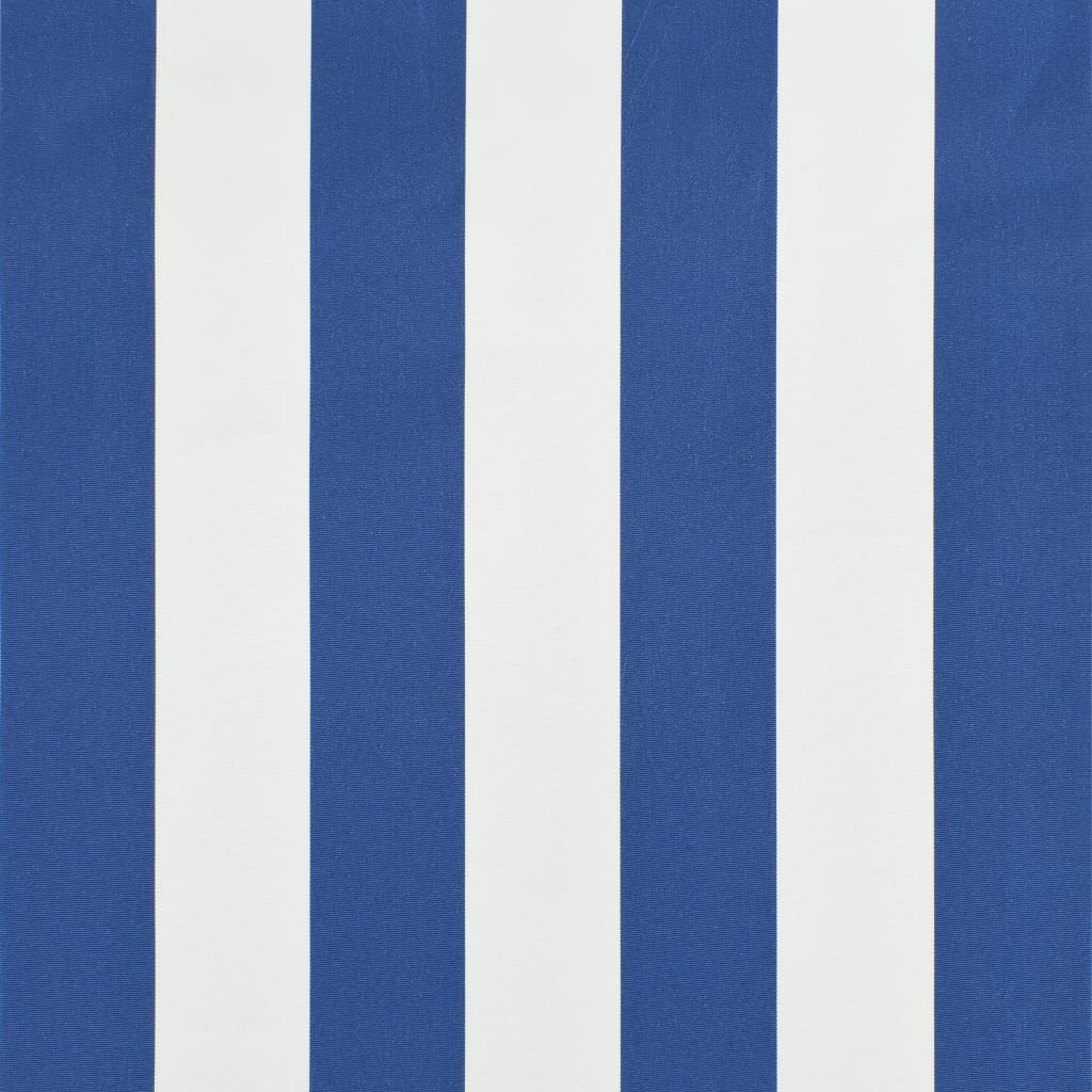 vidaXL Bistro markizė, mėlynos ir baltos spalvos, 300x120cm