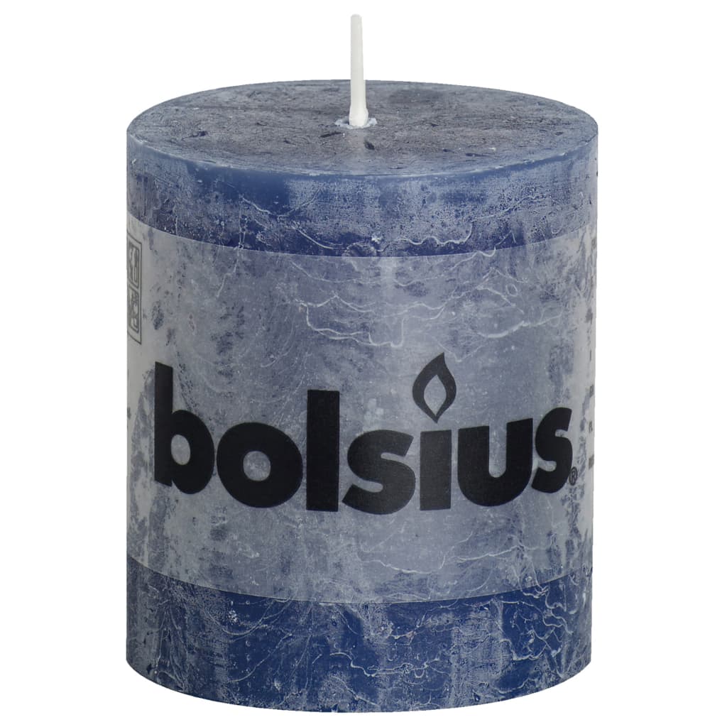 Bolsius Žvakės, 6vnt., tamsiai mėlynos, 80x68mm, cilindro formos