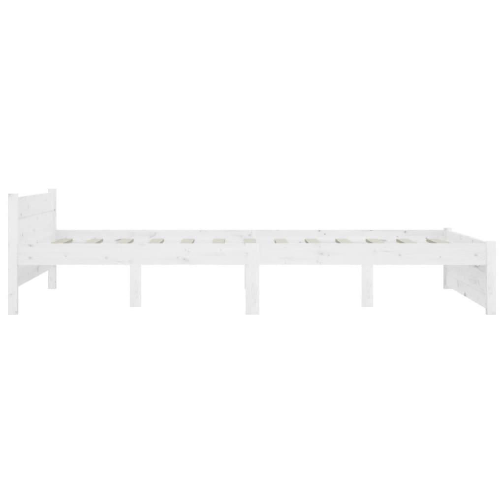 vidaXL Lovos rėmas su stalčiais, baltos spalvos, 120x190cm, dvivietis