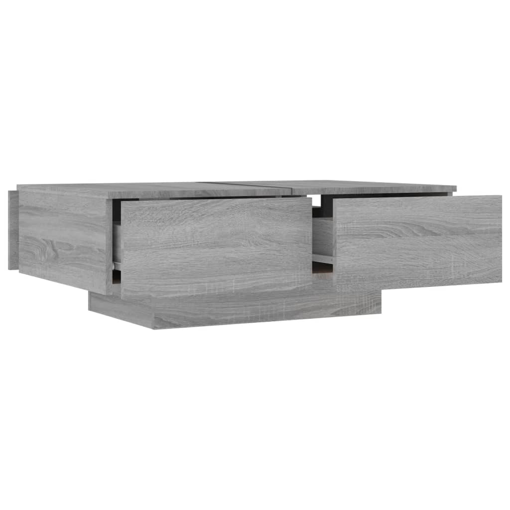 vidaXL Kavos staliukas, pilkas ąžuolo, 90x60x31cm, apdirbta mediena