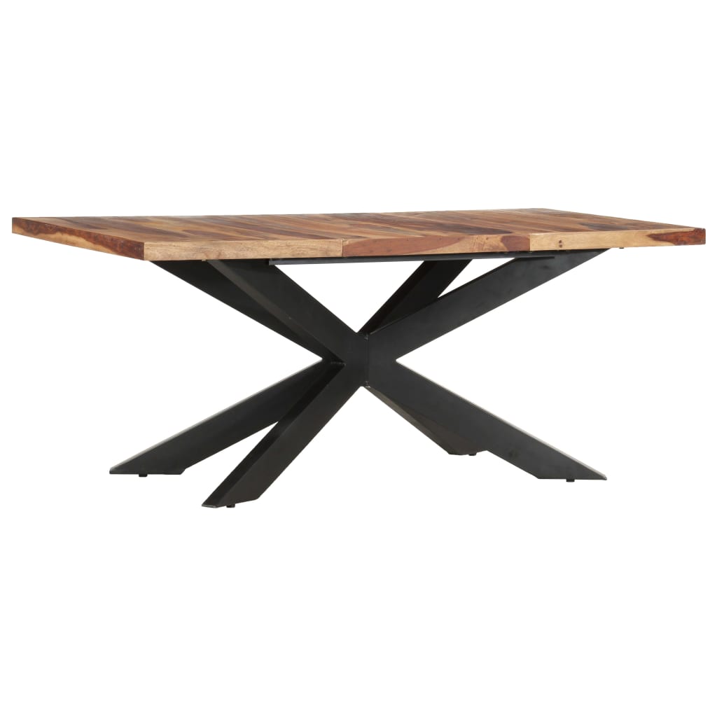 vidaXL Valgomojo stalas, 180x90x76cm, rausvosios dalbergijos masyvas