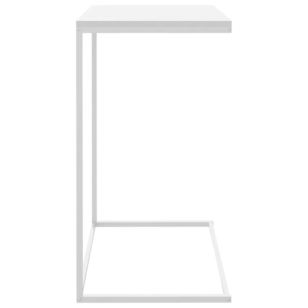 vidaXL Šoninis staliukas, baltos spalvos, 55x35x66cm, mediena