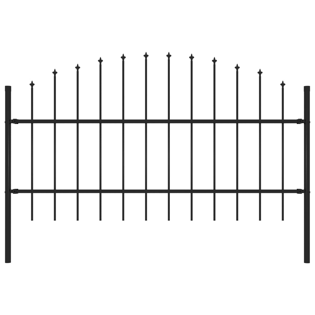 vidaXL Lauko tvora su iečių viršug., juoda, (0,75-1)x1,7m, plienas