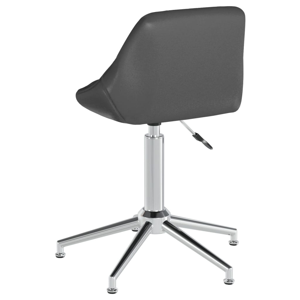 vidaXL Pasukama biuro kėdė, pilkos spalvos, dirbtinė oda