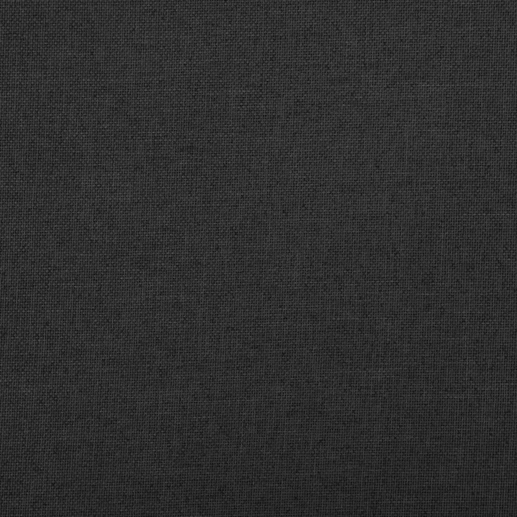 vidaXL Suoliukas-daiktadėžė, juodas, 76x38x38cm, dirbtinis linas